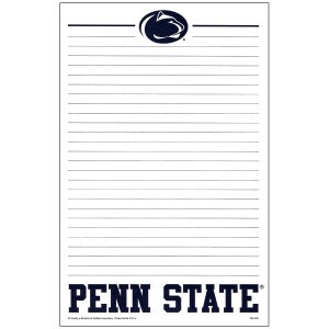ruled notepad with Penn State at bottom and Athletic Logo at top